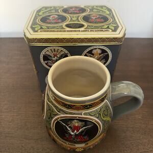 Vintage Budweiser Limited Edition Collector Stein and Tin A & Eagle Series 1993